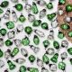 Modern Green and Silver Coloured Christmas Ornament 25 Pieces